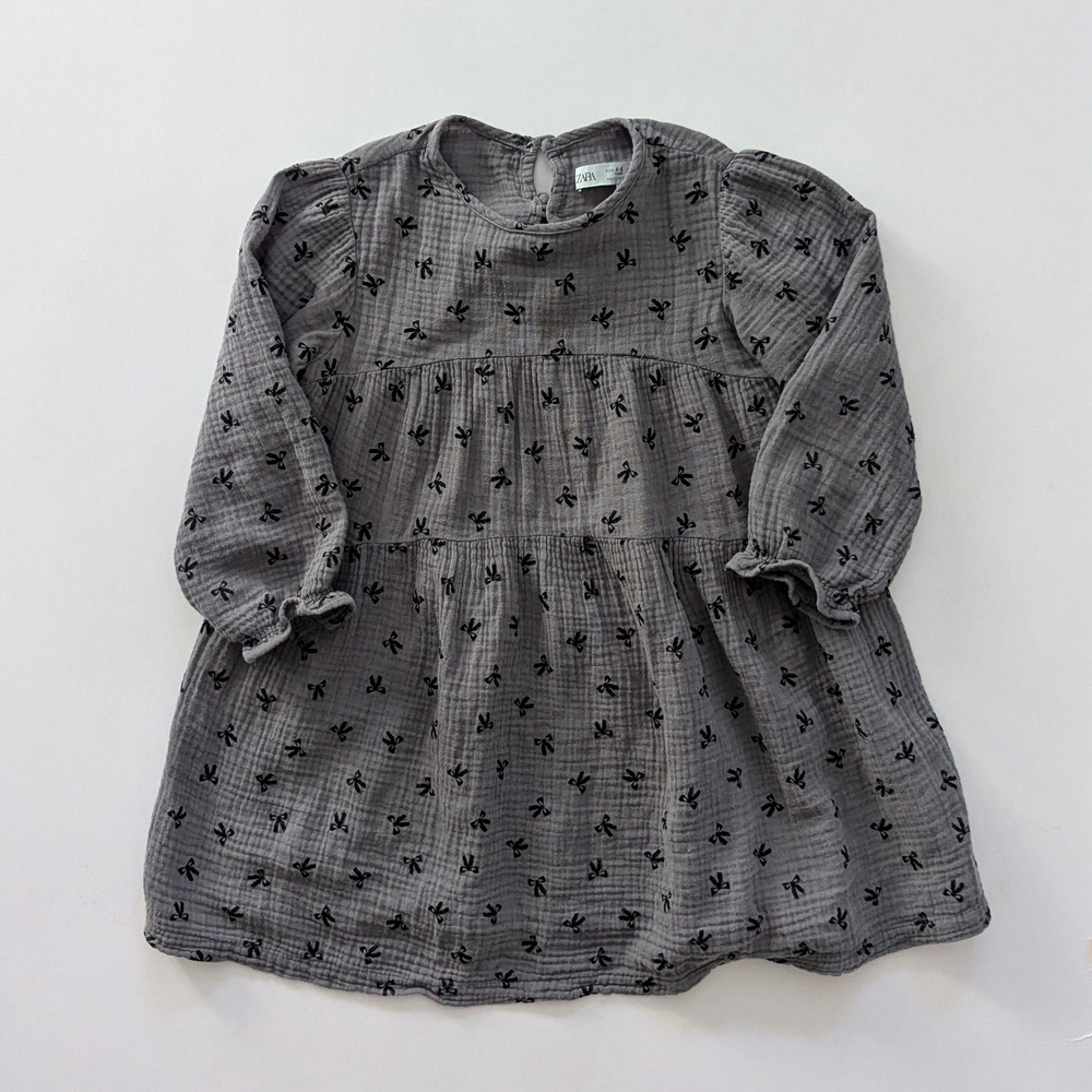 Zara Grey Muslin Dress 4-5yr